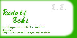 rudolf beki business card